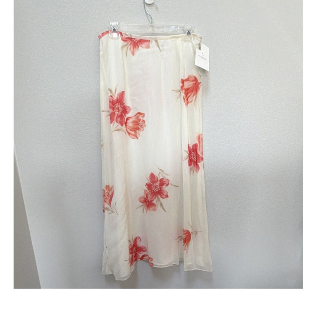 Liz Claiborne Floral Chiffon Flare Skirt. Cottage Core. Romantic. Y2K